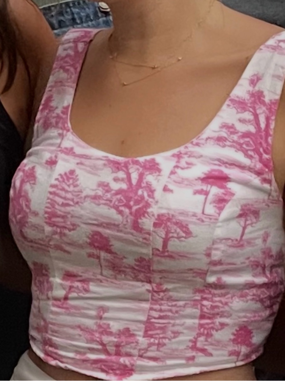 Pink Patterned Women's Top